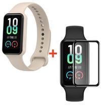 Kit Pulseira de Silicone + Película 3D Para Amazfit Band 7