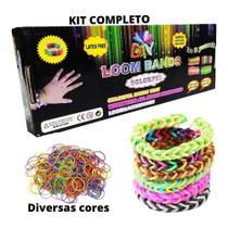 Kit Pulseira Infantil Loom Band Completo 600 Peças Kit Pulseira Infantil Loom Band Completo 600 Peças