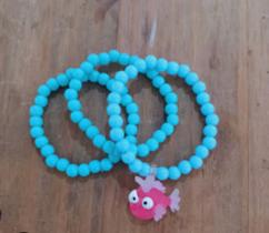 Kit pulseira infantil miçanga de bolinhas com 3 peças Kit pulseira infantil miçanga de bolinhas com 3 peças