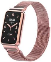 Kit Pulseira magnética + CASE NSmart em aço inoxidável compatíveis com MI Band 7 PRO -