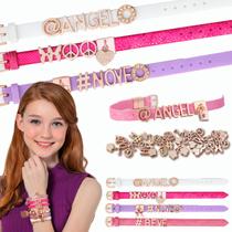 Kit Pulseira Menina Com Acessórios Para Decorar My Style Bracelete Personalizável