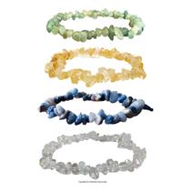 Kit Pulseira Pedra Natural Quartzo Verde, Citrino, Quartzo Azul, Cristal Cores Do Brasil Kit Pulseira Pedra Natural Quartzo Verde, Citrino, Quartzo Azul, Cristal Cores Do Brasil