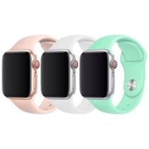 Kit Pulseira Silicone Compativel apple Watch Iwo W26 W46 hw12 w34