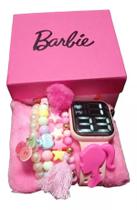 Kit Pulseiras Barbie Infantil Relogio A Prova De Água