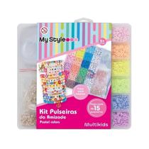 Kit Pulseiras da Amizade Multikids My Style Pastel Tamanho M Kit Pulseiras da Amizade Multikids My Style Pastel Tamanho M