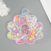 Kit Pulseiras de Miçangas Infantil Fio Nylon Concha 270 unid Kit Pulseiras de Miçangas Infantil Fio Nylon Concha 270 unid