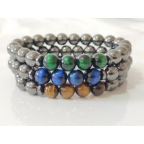 KIT PULSEIRAS HEMATITA COM OLHO DE TIGRE / OLHO DE TIGRE AZUL / OLHO DE TIGRE VERDE - Proteção / Sorte / Saúde KIT PULSEIRAS HEMATITA COM OLHO DE TIGRE / OLHO DE TIGRE AZUL / OLHO DE TIGRE VERDE - Proteção / Sorte / Saúde