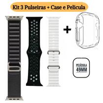 Kit Pulseiras Smartwatch Ultra W69 Plus 49mm Pelicula Case Silicone - Microwear