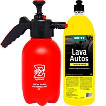 Kit Pulverizador Manual Gerador de Espuma Sigma SGT Shampoo Lava Autos Detergente Automotivo