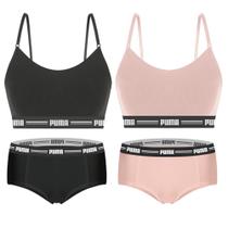 Kit Puma 2 Tops Modal Stretch + 2 Calcinhas Mini Boxer Feminino