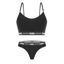 Kit Puma Top Modal Stretch + Calcinha Fio Dental Feminino