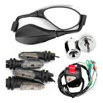 Kit Punho CB500 Retrovisor F800 Peso PCX e 4 Piscas LED Kit Punho CB500 Retrovisor F800 Peso PCX e 4 Piscas LED
