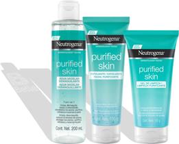 Kit Purified Skin Neutrogena Água Micelar + Gel de Limpeza + Esfoliante - Johnson & Johnson