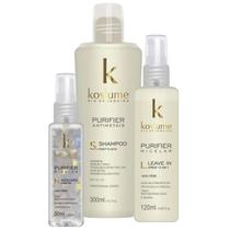 Kit Purifier Shampoo 300ml, Máscara e Leave In Kostume