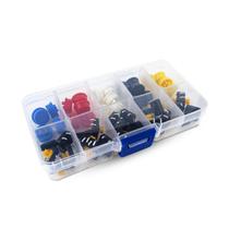 Kit push button com capas coloridas - 25 pares