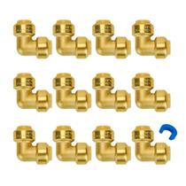 Kit Push Pex Elbow SUNGATOR de 90 graus e 1/2 polegada e 12 peças