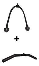 Kit Puxador Corda Tríceps E Curvado 60cm Rei do Fitness