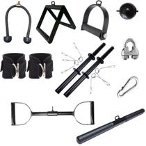 Kit Puxador Estribo com Giro + Puxador Corda Trançada + Puxador Reto 50 cm + Puxador Triângulo + Puxador Pulley 60cm Etc... Ler descrição Kit Puxador Estribo com Giro + Puxador Corda Trançada + Puxador Reto 50 cm + Puxador Triângulo + Puxador Pulley 60cm Etc... Ler descrição