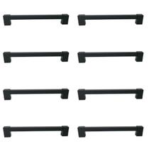 Kit Puxador Gavetas portas de Moveis em Geral preto 201/190mm 8 unidade com parafusos