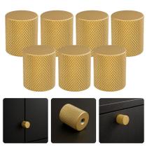 Kit Puxador Rigato Dourado Escovado Fosco 20mm Gaveteiro Armário Móveis Elegante