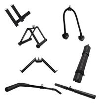 Kit Puxadores Crossover Musculação Academia Rei do Fitness