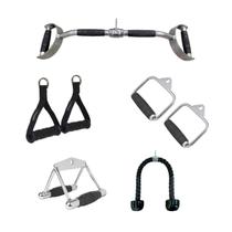 Kit Puxadores: Puxador Corda + Triângulo + Barra Romana + Multiuso + Estribo Kit Puxadores: Puxador Corda + Triângulo + Barra Romana + Multiuso + Estribo