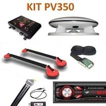 Kit PV 350 Caixa Propaganda Fibrasom+Microfone s/fio+ Rádio