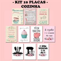 Kit Quadrinhos Decorativos Para Cozinha Cantinho Do Café Frases 13x20