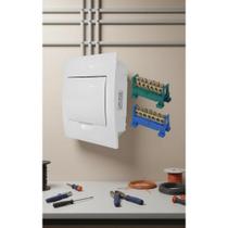 Kit Quadro 6 Disjuntores + Barramento Terra/Neutro 7 Polos