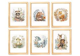 Kit quadro A3 infantil com paspatur moldura branco laqueado decoração futebol palmeiras quarto menino