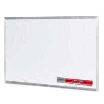 Kit Quadro Branco 60x40 com Moldura em Alumínio e Pincel Pilot WBM7 Vermelho - WMill