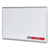 Kit Quadro Branco 60x40 Standart com Moldura em Alumínio e Pincel WBM7 Vermelho - Cortiart