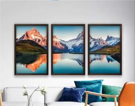 kit Quadro Decorativo 3 Peças 60x 40 Paisagem - FERRO TECH