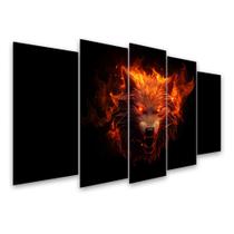 Kit Quadro Decorativo Animais 108x60 Quarto Sala Escritório