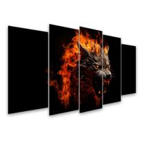 Kit Quadro Decorativo Animais Para Sala de Estar 108x60cm A199 - Pallazio