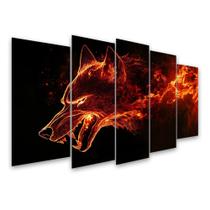 Kit Quadro Decorativo Animais Para Sala de Estar 108x60cm A211 - Pallazio