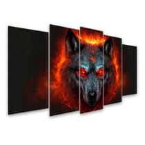 Kit Quadro Decorativo Animais Para Sala de Estar 108x60cm - Pallazio