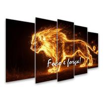 Kit Quadro Decorativo Animais Para Sala de Estar 73x39cm A121 - Pallazio