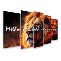 Kit Quadro Decorativo Animais Para Sala de Estar 73x39cm - Pallazio Kit Quadro Decorativo Animais Para Sala de Estar 73x39cm - Pallazio