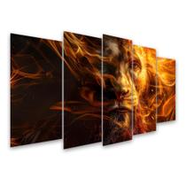 Kit Quadro Decorativo Animais Para Sala de Estar 88x48cm A115 - Pallazio