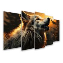 Kit Quadro Decorativo Animais V2 Para Sala de Estar 108x60cm A91 - Pallazio Kit Quadro Decorativo Animais V2 Para Sala de Estar 108x60cm A91 - Pallazio