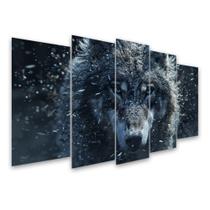 Kit Quadro Decorativo Animais V2 Para Sala de Estar 128x72cm A187 - Pallazio Kit Quadro Decorativo Animais V2 Para Sala de Estar 128x72cm A187 - Pallazio
