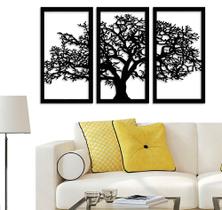Kit Quadro Decorativo Árvore Da Vida Mdf 3mm - decora3dhome