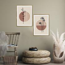Kit Quadro Decorativo Boho Moldura Mel