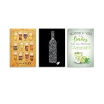 Kit Quadro Decorativo Cerveja 3 Peças Uni 043 20X30Cm
