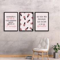 Kit Quadro Decorativo Esmalteria 45x34cm 3 Peças Kit Quadro Decorativo Esmalteria 45x34cm 3 Peças