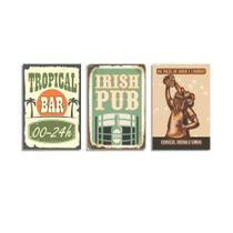 Kit Quadro Decorativo Gamer Geek 3 Peças Und 003 20x30cm