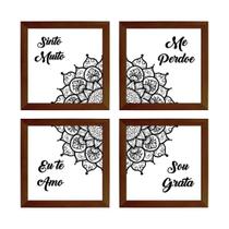 Kit Quadro Decorativo ho'oponopono mantra frase meditação