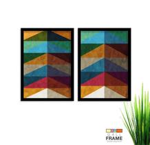 Kit Quadro Decorativo Moderno 2 peças de 40x60 com Moldura 132 Kit Quadro Decorativo Moderno 2 peças de 40x60 com Moldura 132