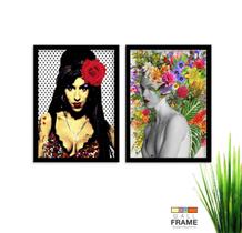 Kit Quadro Decorativo Moderno 2 peças de 40x60 com Moldura